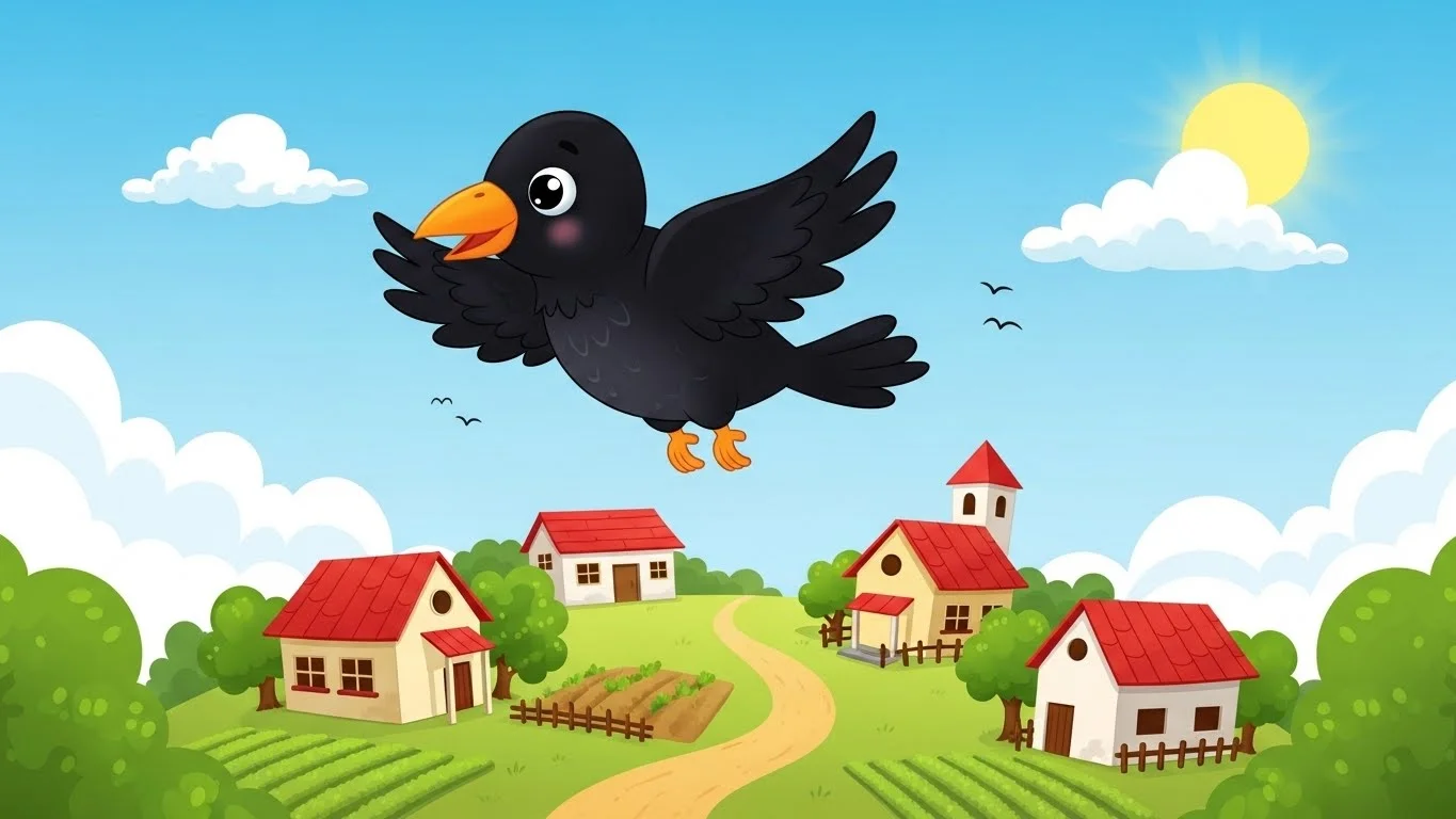 The Clever Crow And The Pots
