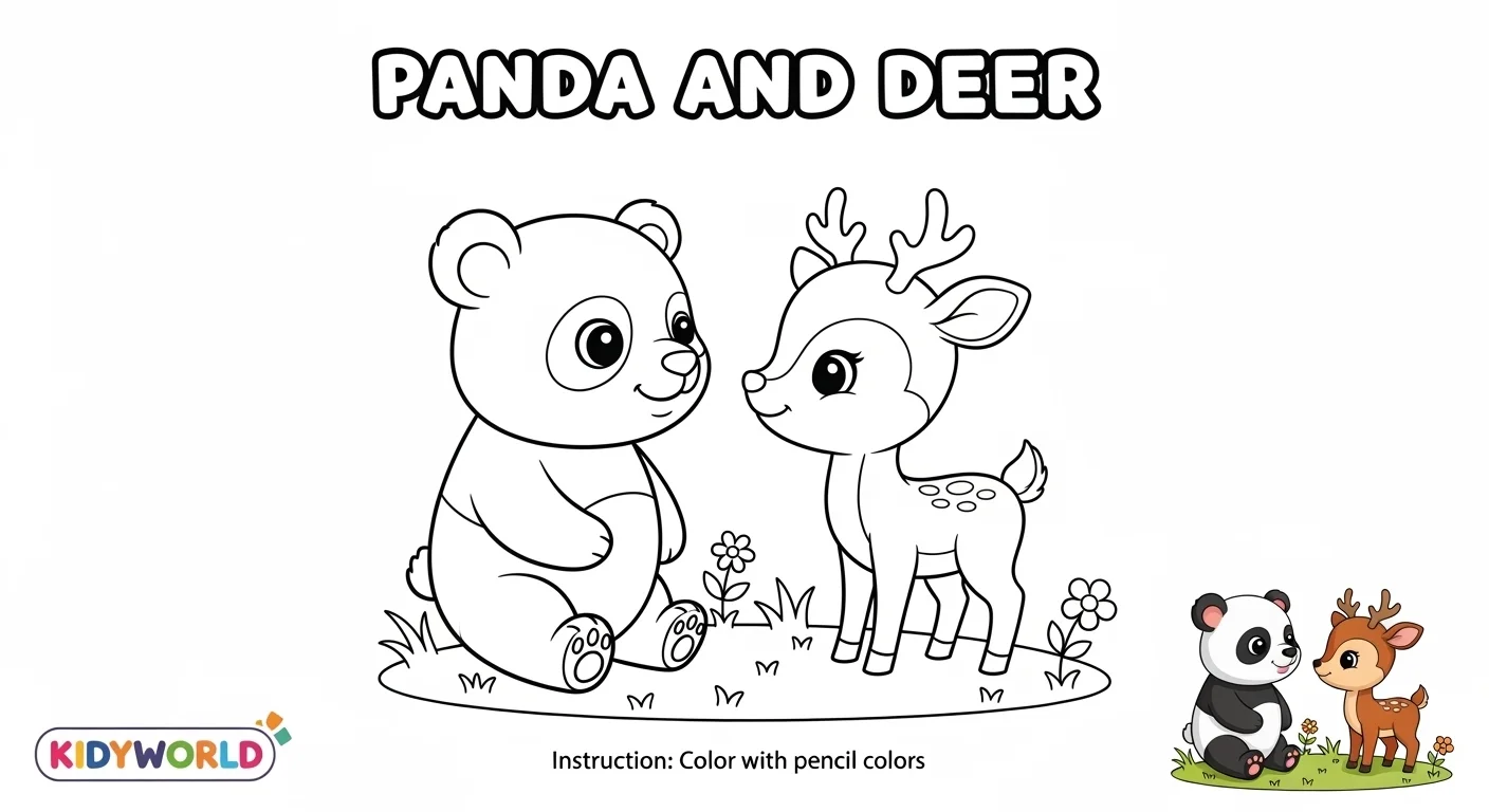 Panda And Deer